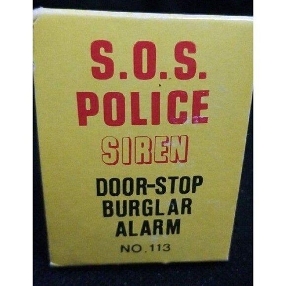 S.O.S. Police Siren Door-Stop Burglar Alarm No.113 Battery Operated Portable Sec - Picture 5 of 6